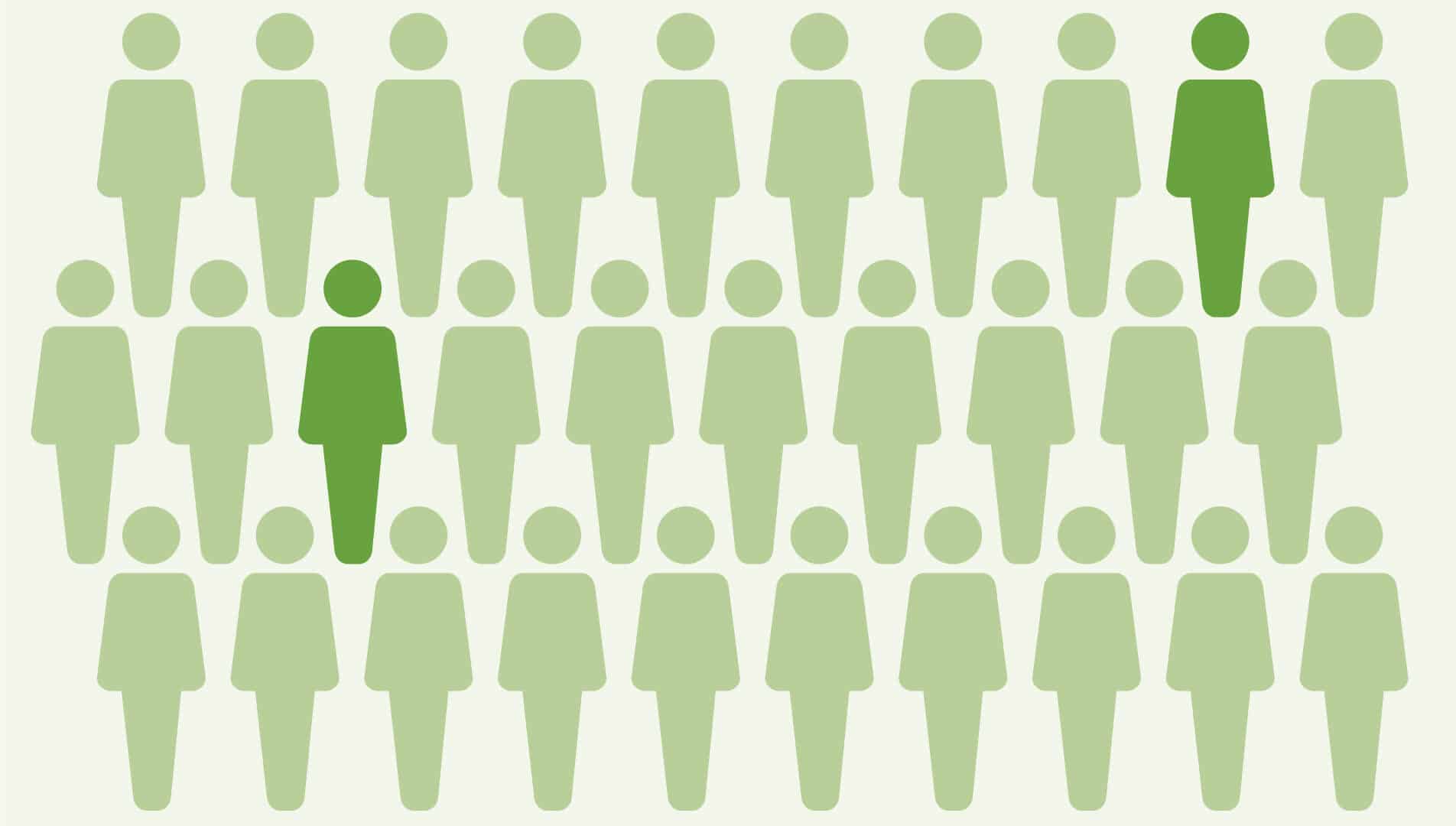 kuvituskuva jossa vihreitä hahmoja